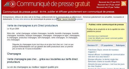 ON PARLE DE NOUS SUR COMMUNIQUÉ-DE-PRESSE-GRATUIT.COM - JUIN 2009