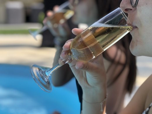 Champagne pour fêter l'été