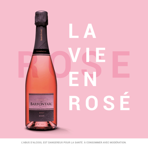 Promo sur le champagne Rosé De Barfontarc
