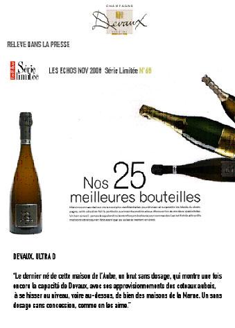 LES ECHOS - SÉRIE LIMITÉE - N° 68 - 14 NOV. 2008 - NOS 25 MEILLEURES BOUTEILLES